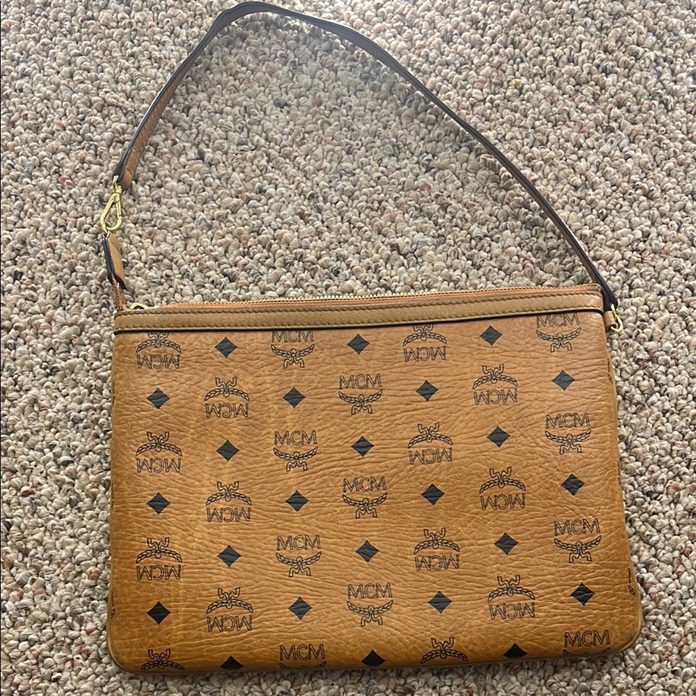 MCM Brown Monogram Shoulder Bag